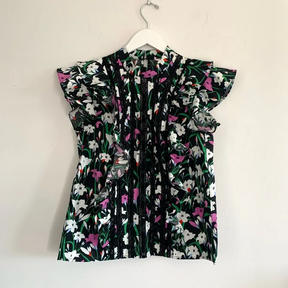 VERONICA BEARD Ruffle Sol Top - Picture 8 of 13